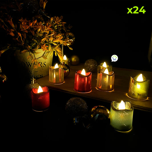 Velas Led X24 Colores Perlados