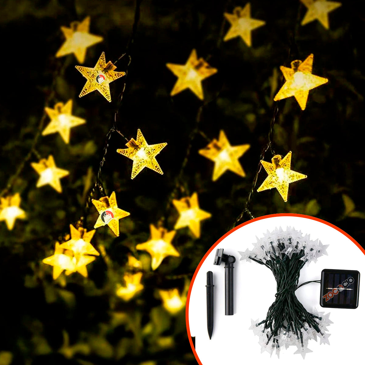 Instalacion Navidena Solar De Estrellita