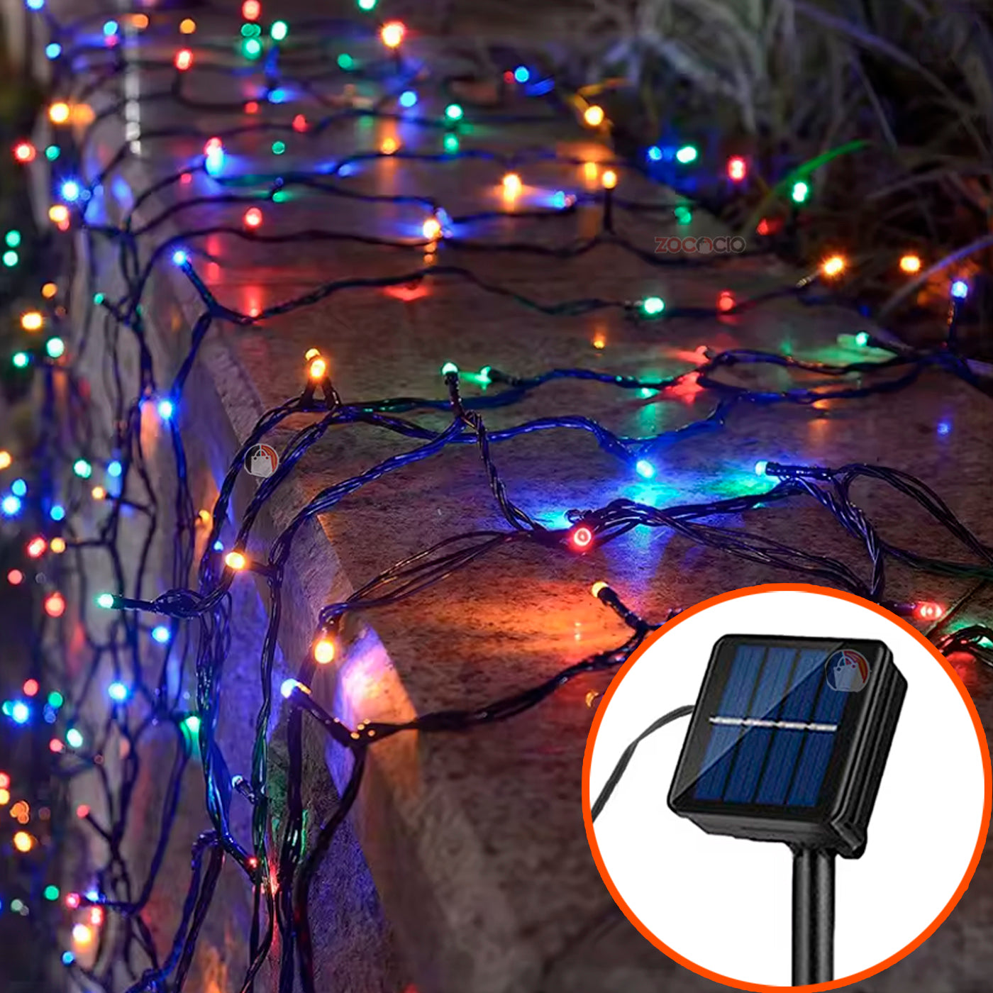 Luces Navidad Energía Solar Prem 100 Led